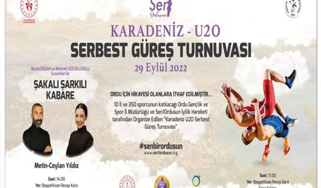 SERBEST GÜREŞ TURNUVASI ORDU'DA