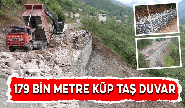 179 BİN METRE KÜP TAŞ DUVAR