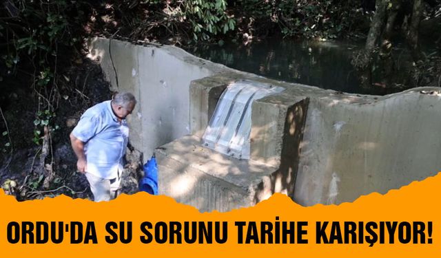 ORDU'DA SU SORUNU TARİHE KARIŞIYOR!